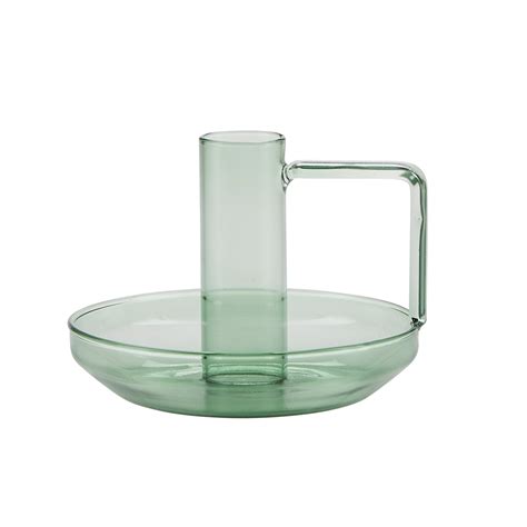 Glas Lysestage Fra Bahne H Cm Green Butik Unik Thisted