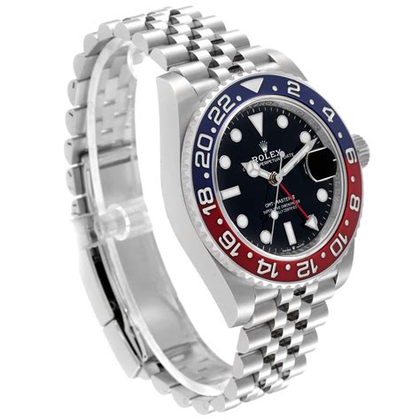 Rolex Gmt Master Ii Pepsi Bezel Jubilee Steel Mens Watch Unworn