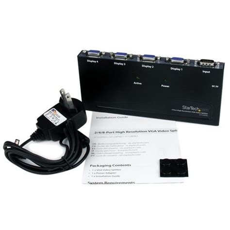 Vga Splitter Port High Resolution Mhz Startech