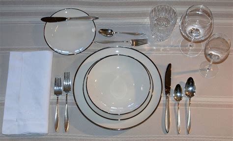 Table Setting Layout Formal Setting Five Course Meal Course Meal Three Course Meal