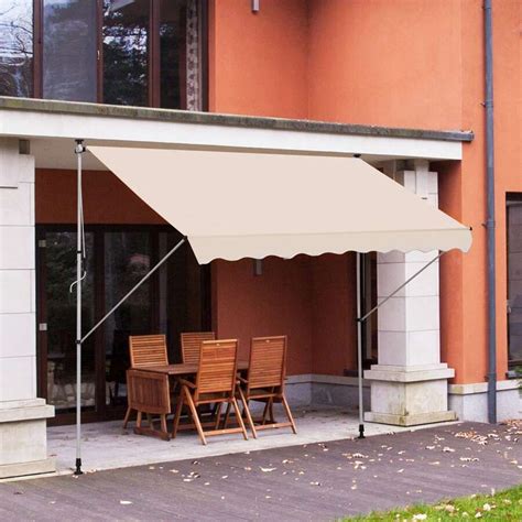 Outsunny Outsunny Balcony 3 X 1 5m Manual Adjustable Awning DIY Patio