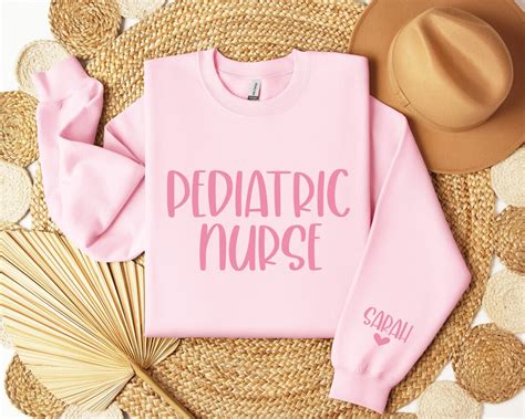 Custom Pediatric Nurse Sweatshirt Peds Nurse Sweatshirts Pediatric