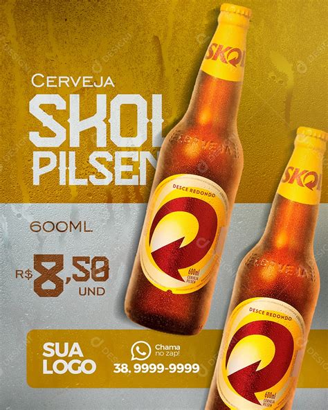 Social Media Cerveja Skol Distribuidora Psd Editável [download] Designi