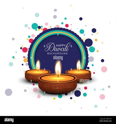 Diwali Festival Card Background Template Design Stock Vector Image