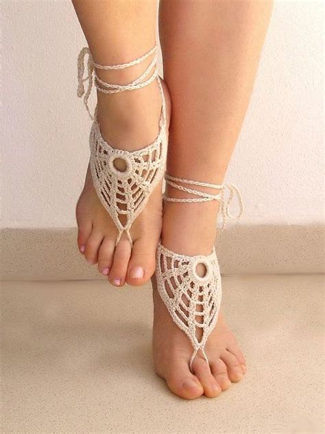 Ivory Barefoot Sandals Nude Shoes Barefoot Sandles Foot Por Lasunka