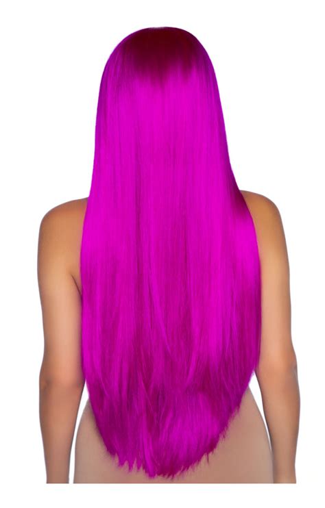 33 Inch Long Straight Center Part Wig Raspberry La A2864rasp