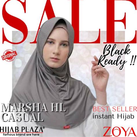 Jual Jilbab Insant Hijab Instan Bergo Polos Zoya Marsha Hl Casual Ori