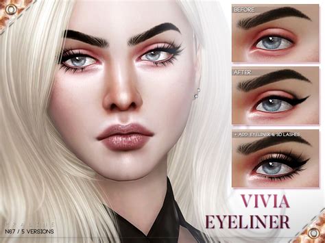 Eyeliner With Shimmery Inner Corner Highlight And Praline Sims 4