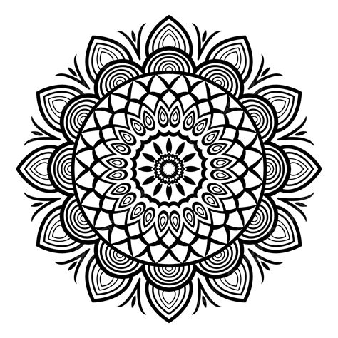 Hình ảnh Nghệ Thuật Mandala đen Trắng PNG Nghệ Thuật Mandala Thiết