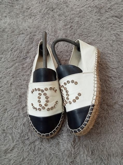 Sepatu Second Branded Chanel Espadrilles Made In Spain Size 39 25cm