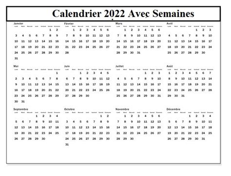 Calendrier 2022 Belgique Avec Semaine - AriaATR.com