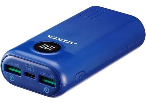 Adata Power Bank Pt Bateria Portatil Celulares Ma K Color Azul