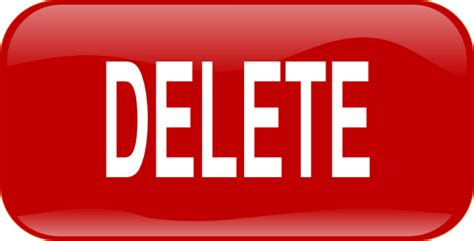 Red Delete Rectangle Button Clip Art at Clker.com - vector clip art ...