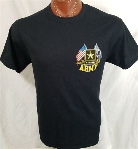 United States Army T Shirt Men S L Black Military Gra Gem