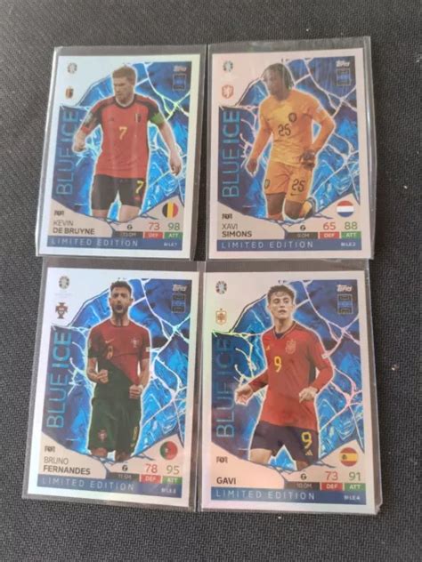 TOPPS MATCH ATTAX Euro 2024 Blue Ice Limited Edition SET KDB Simons