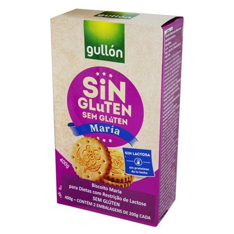 Biscoito Maria sem Glúten Zero Lactose Gullón Caixa 400g Tateno