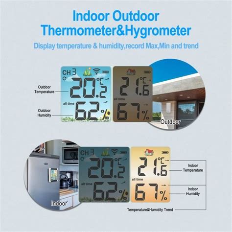 Station Meteo Interieur Exterieur Sans Fil Maxlaber Thermom Tre Et