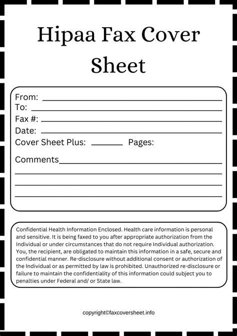 Hipaa Fax Cover Sheet Templates Printable In Pdf And Word