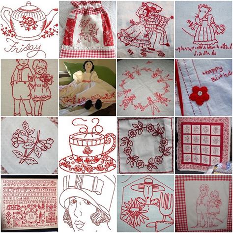 Redwork Redwork Patterns Embroidery Patterns Embroidery And Stitching