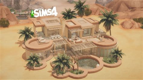 Modern Desert House 🌵 The Sims 4 Stop Motion Build No Cc Youtube