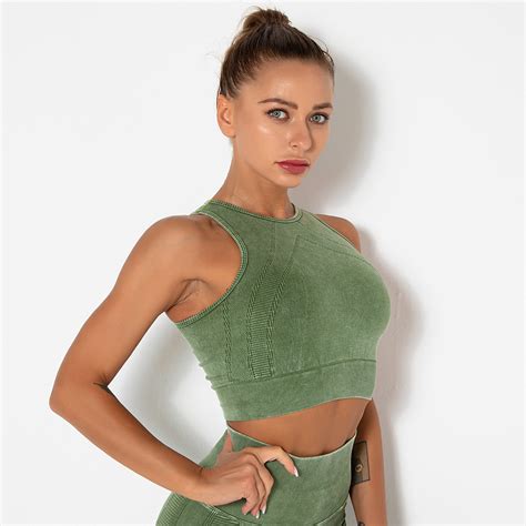 Aoyema Custom Logo New Design Women Yoga Vest Crop Top Fashion Fleece