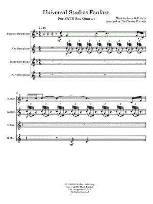 "Universal Studios Fanfare" Sheet Music - 2 Arrangements Available ...