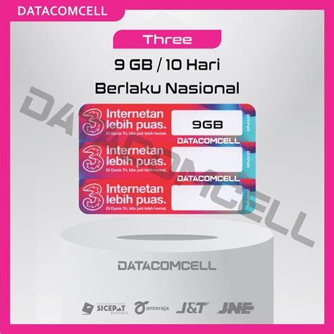 Jual VOUCHER TRI THREE NASIONAL 9GB 10Hari Shopee Indonesia