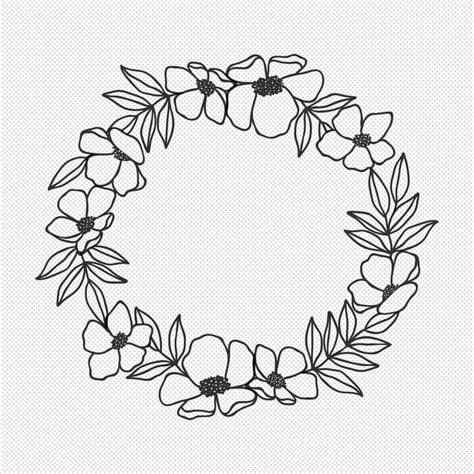 Floral Wreath Illustration for Cricut Crafts