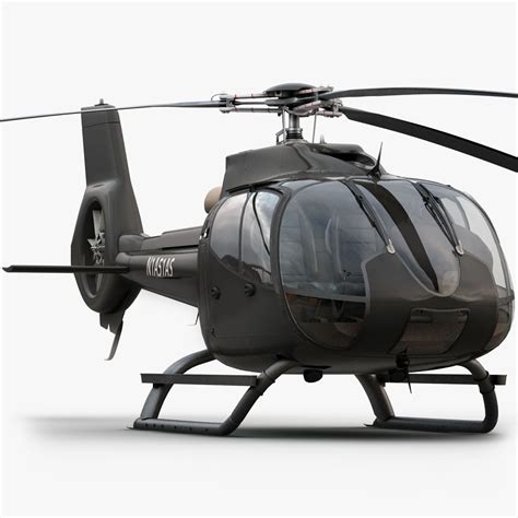 Eurocopter EC 130 Private Blue 3D Model 139 Dae Fbx Obj Max Free3D