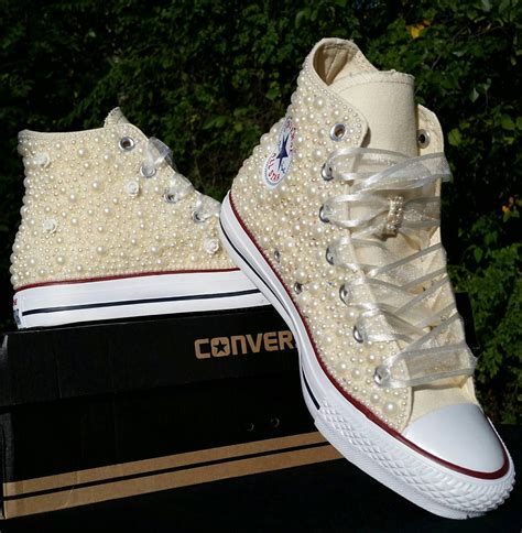 Personalised Wedding Converse Party Bling Sneakers Mrynworks