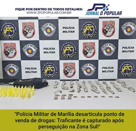 Polícia Militar de Marília desarticula ponto de venda de drogas