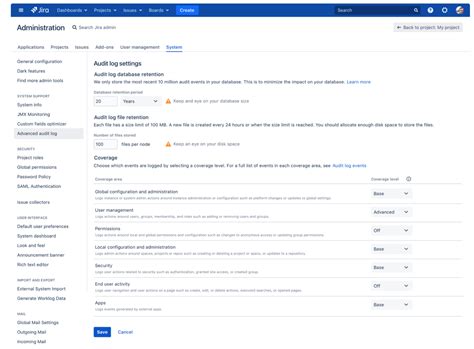 Auditing In Jira Administering Jira Applications Data Center And