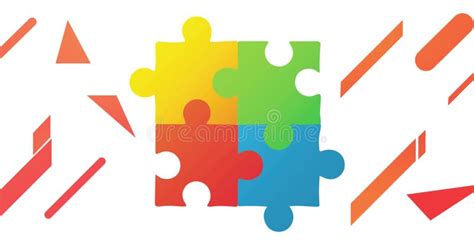 Animation Of Autism Colourful Puzzle Pieces Forming Square On White