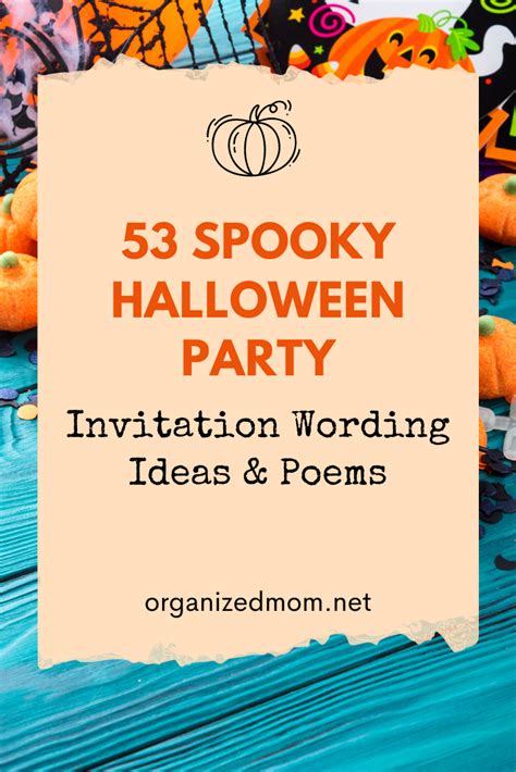 Halloween Party Invitation Wording Examples Artofit