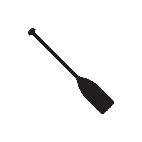 eps10 black vector paddle icon isolated on white background. canoe ...