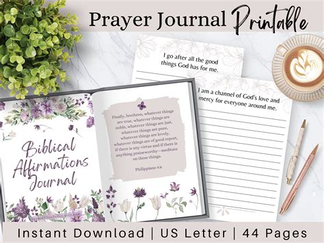 Prayer Journal, Printable Christian Journal, Daily Faith Based ...