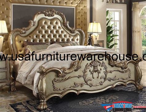 Dresden Gold Patina Bed