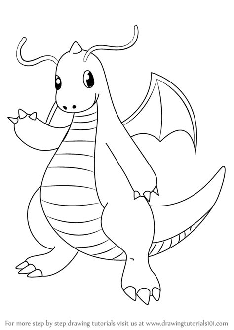 How To Draw Dragonite From Pokemon