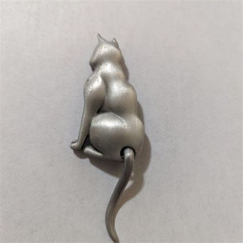 Jj Jonette Jewelry Newvintage Jj Jonette Pewter Cat Swinging Tail