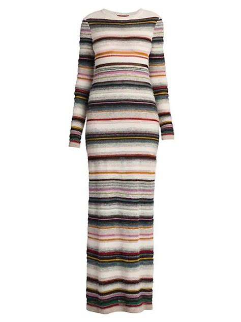 Missoni Stripe Long Sleeve Maxi Dress Informacionpublica Svet Gob Gt