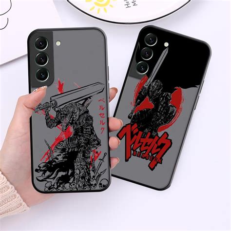 Capa Anime Berserk Inquietação Guerreiro Desenho Matte Para Galaxy S23