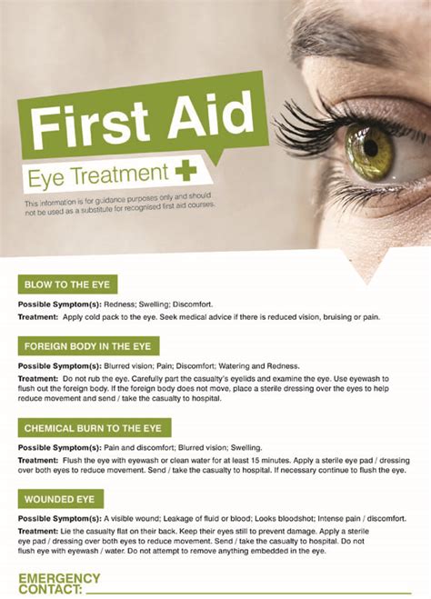 First Aid Eyes Safety Poster