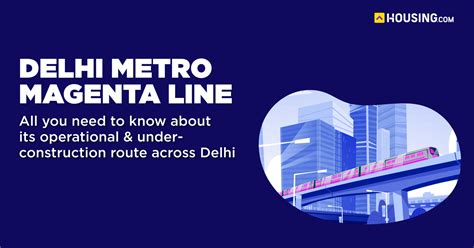 Magenta line metro route in Delhi