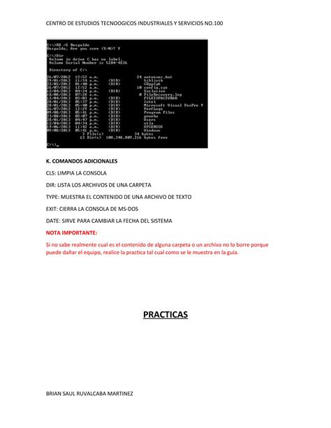 Guia Practica De Comandos En Ms Dos Pdf