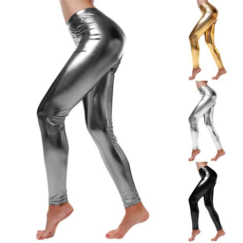 Sexy Hip Lifting Lift Leather Leggings Womens Skinny Push Up High Waist