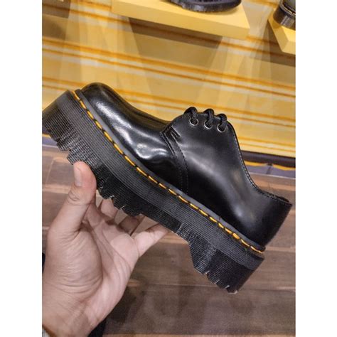 Jual SALE DOCMART DR MARTENS 1461 BEX QUAD 3 EYE BLACK SMOOTH NEW