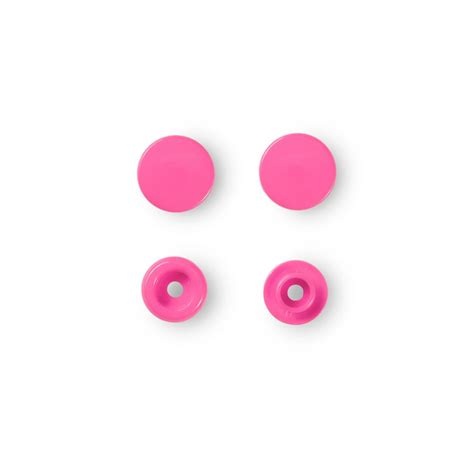 Color Snaps Bouton Pression Pink Plastique Mm Pi Ces