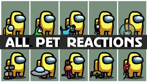 All Pet Reactions When You Die In Among Us Among Us All Pet Death