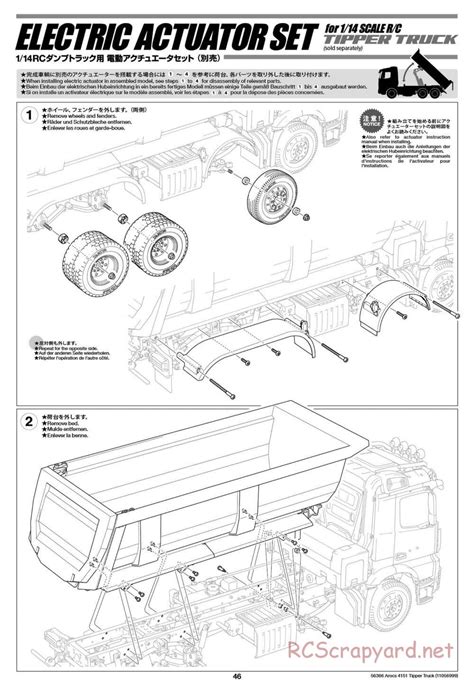 Tamiya Mercedes Benz Arocs 4151 8x4 Tipper Truck Cutdown Manual