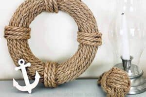 Nautical Buoy Wreath With Rope Ruffles And Rain Boots Farmhouse